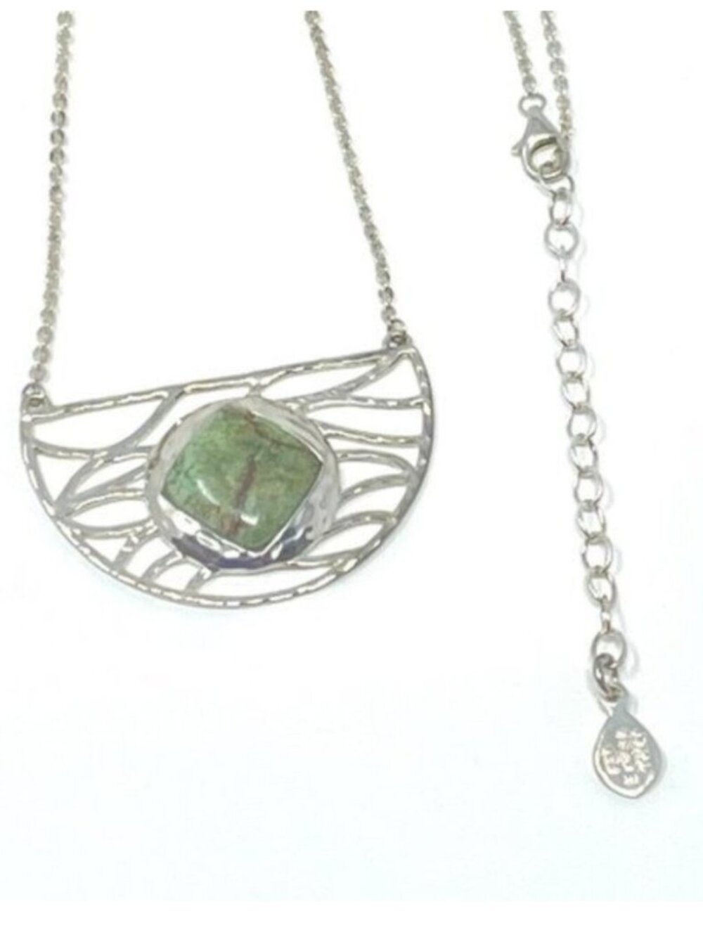 Studio Barse Green Jasper Sterling Silver 925 Necklace